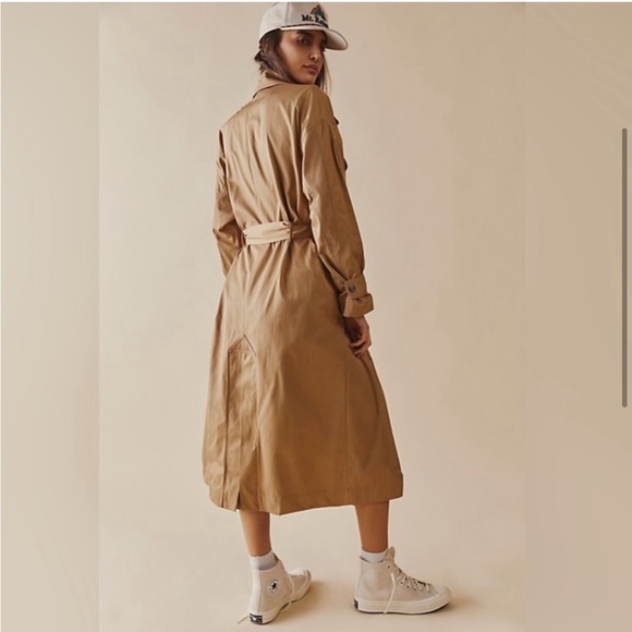 NWT Free People Soho Rain Trench Coat Z488 - Picture 3 of 6